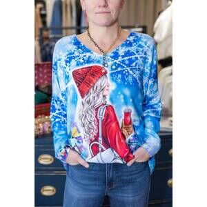 NEW LOOWIE cozy lady sweater in blue